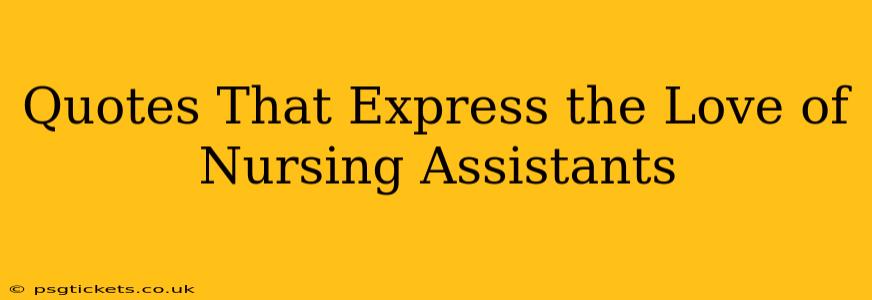 Quotes That Express the Love of Nursing Assistants