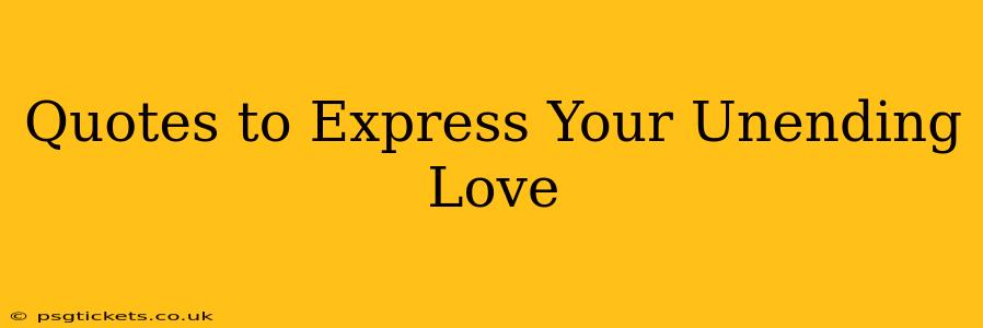 Quotes to Express Your Unending Love