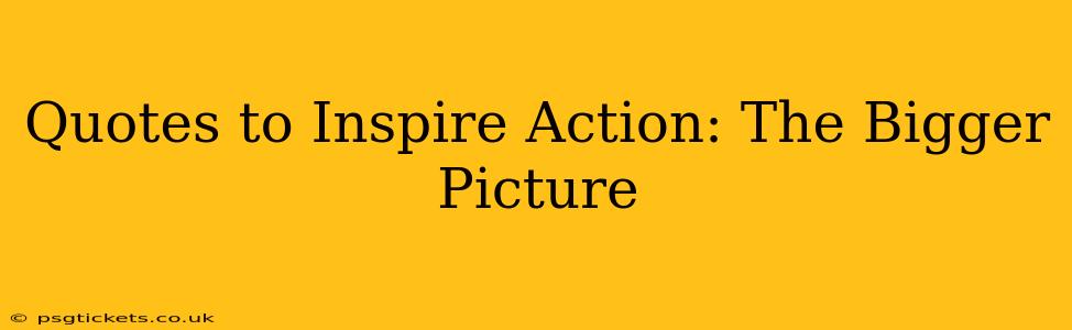 Quotes to Inspire Action: The Bigger Picture