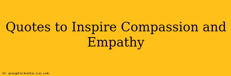 Quotes to Inspire Compassion and Empathy