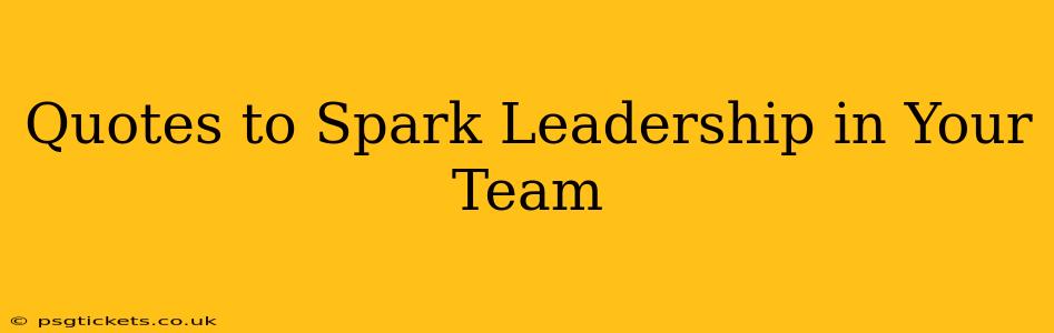 Quotes to Spark Leadership in Your Team