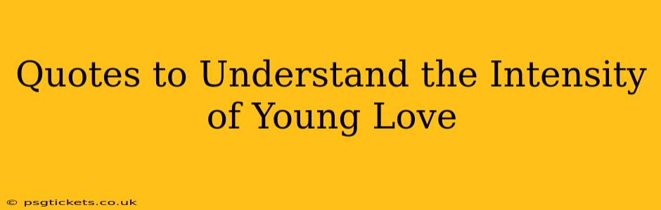 Quotes to Understand the Intensity of Young Love