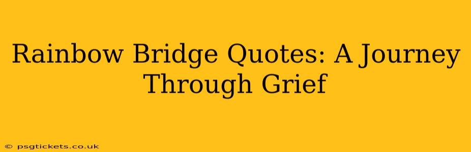 Rainbow Bridge Quotes: A Journey Through Grief