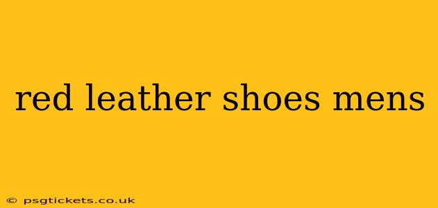 red leather shoes mens