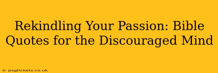 Rekindling Your Passion: Bible Quotes for the Discouraged Mind