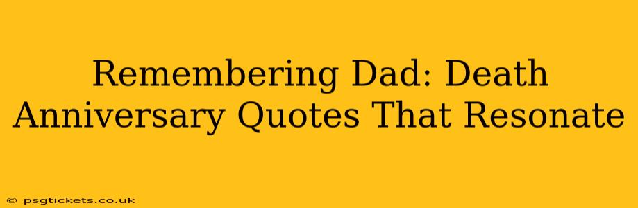 Remembering Dad: Death Anniversary Quotes That Resonate