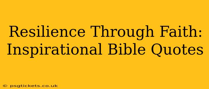Resilience Through Faith: Inspirational Bible Quotes