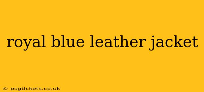 royal blue leather jacket