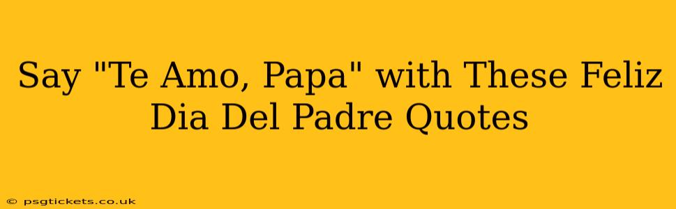 Say "Te Amo, Papa" with These Feliz Dia Del Padre Quotes