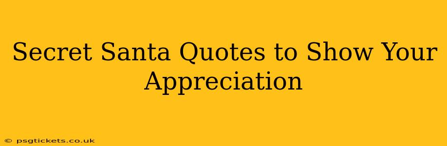 Secret Santa Quotes to Show Your Appreciation