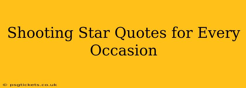 Shooting Star Quotes for Every Occasion