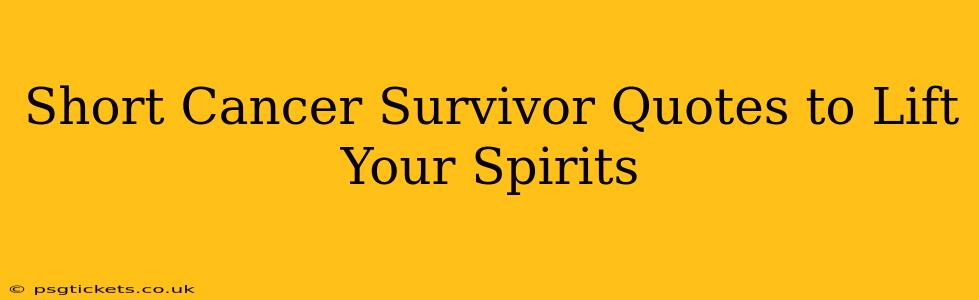 Short Cancer Survivor Quotes to Lift Your Spirits