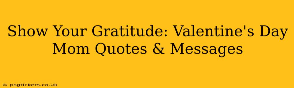Show Your Gratitude: Valentine's Day Mom Quotes & Messages