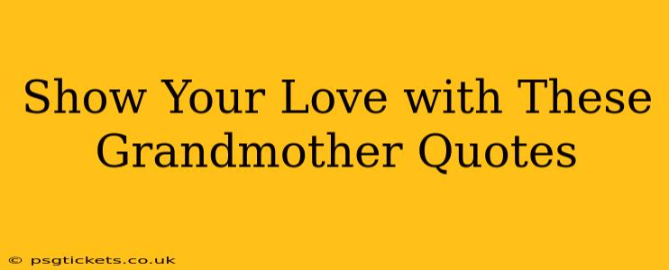 Show Your Love with These Grandmother Quotes