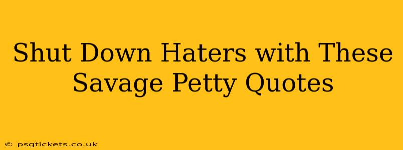 Shut Down Haters with These Savage Petty Quotes