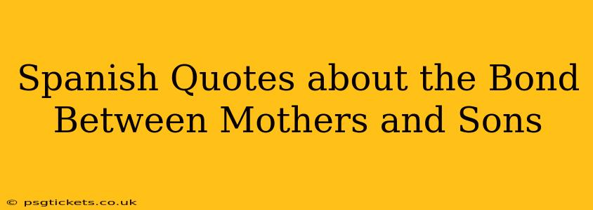 Spanish Quotes about the Bond Between Mothers and Sons