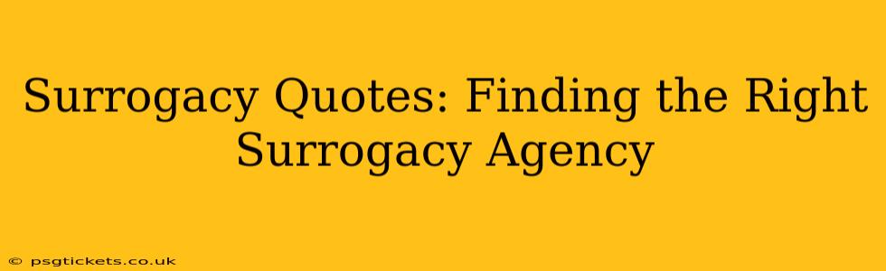 Surrogacy Quotes: Finding the Right Surrogacy Agency