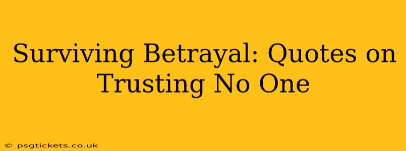 Surviving Betrayal: Quotes on Trusting No One