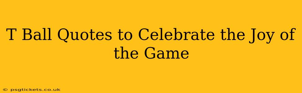 T Ball Quotes to Celebrate the Joy of the Game