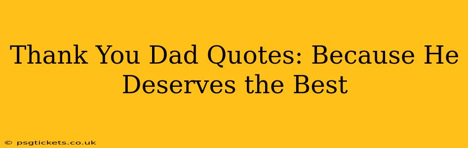 Thank You Dad Quotes: Because He Deserves the Best