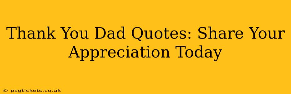 Thank You Dad Quotes: Share Your Appreciation Today