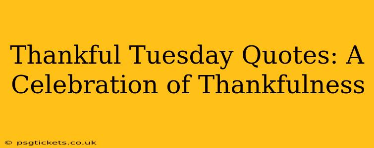 Thankful Tuesday Quotes: A Celebration of Thankfulness