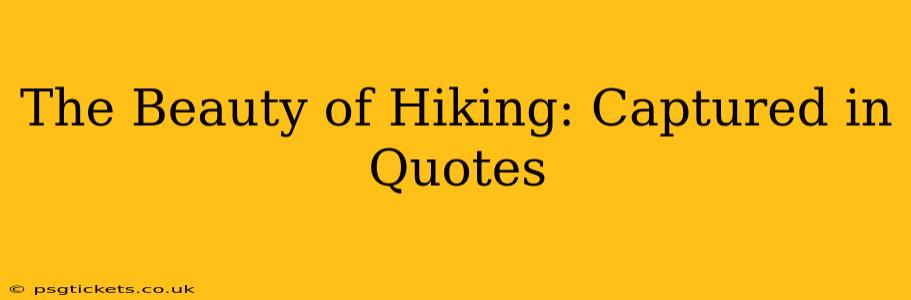 The Beauty of Hiking: Captured in Quotes