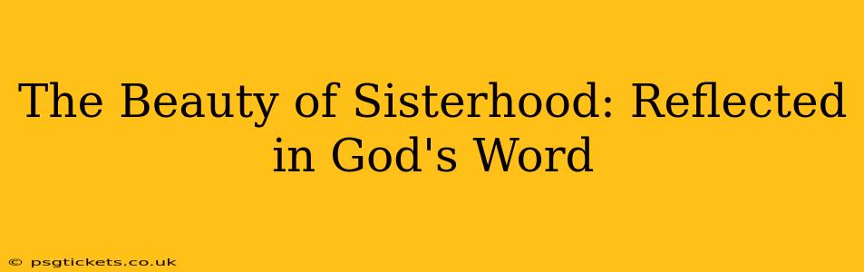 The Beauty of Sisterhood: Reflected in God's Word
