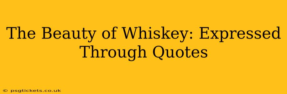 The Beauty of Whiskey: Expressed Through Quotes