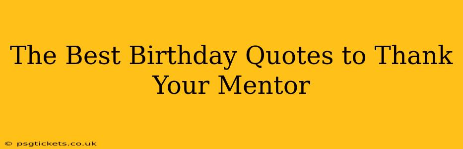 The Best Birthday Quotes to Thank Your Mentor