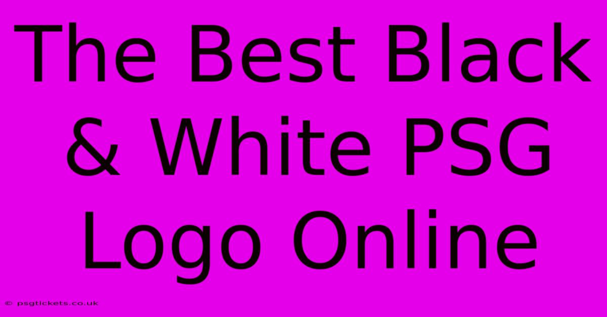 The Best Black & White PSG Logo Online