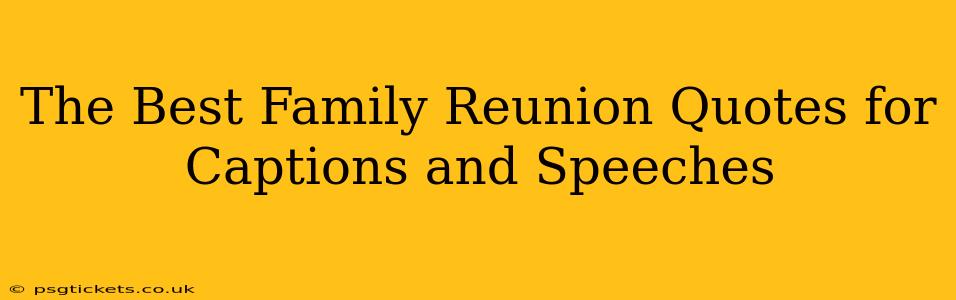 The Best Family Reunion Quotes for Captions and Speeches