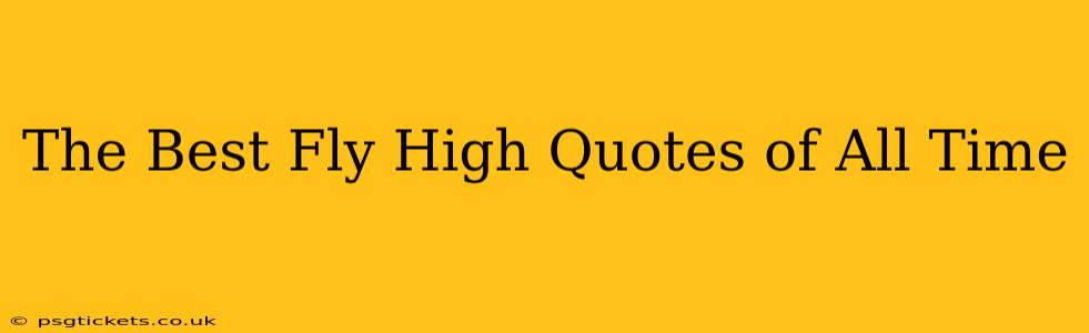 The Best Fly High Quotes of All Time