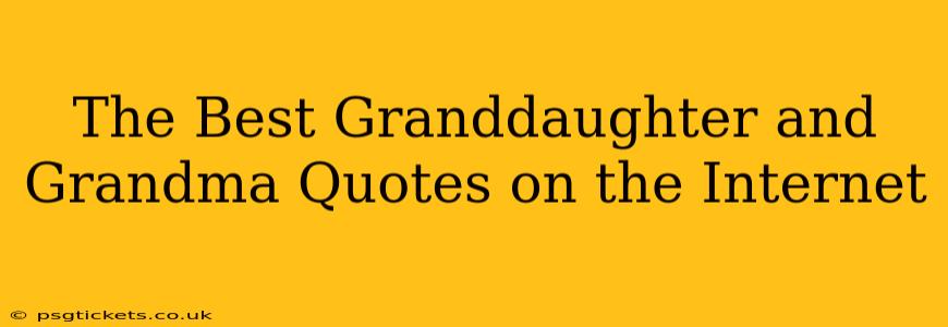 The Best Granddaughter and Grandma Quotes on the Internet