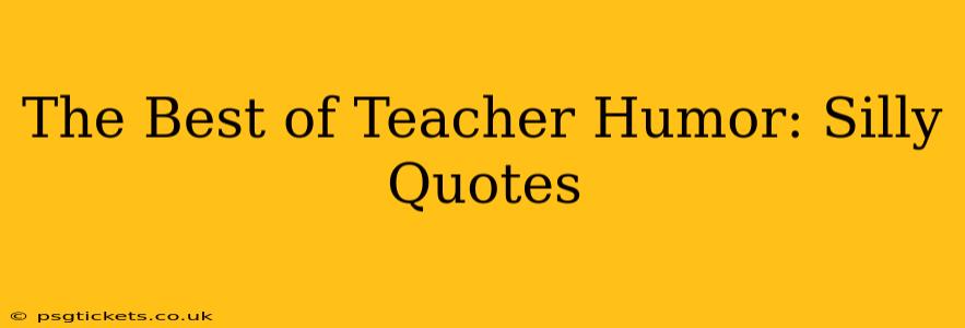 The Best of Teacher Humor: Silly Quotes
