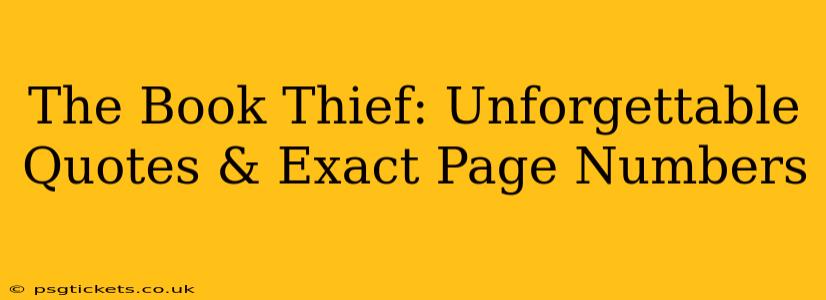 The Book Thief: Unforgettable Quotes & Exact Page Numbers