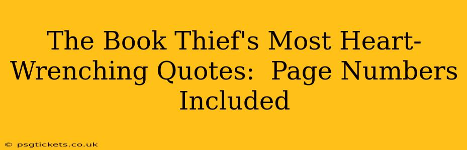 The Book Thief's Most Heart-Wrenching Quotes:  Page Numbers Included