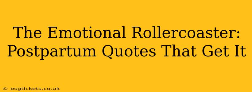 The Emotional Rollercoaster: Postpartum Quotes That Get It
