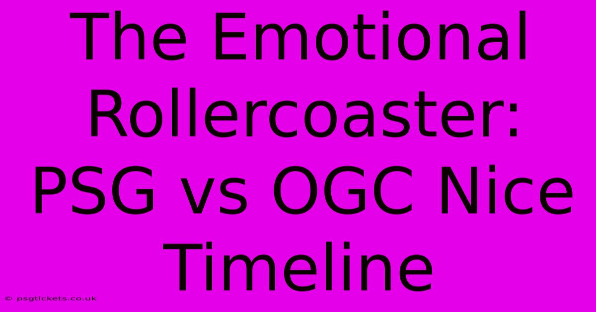 The Emotional Rollercoaster: PSG Vs OGC Nice Timeline