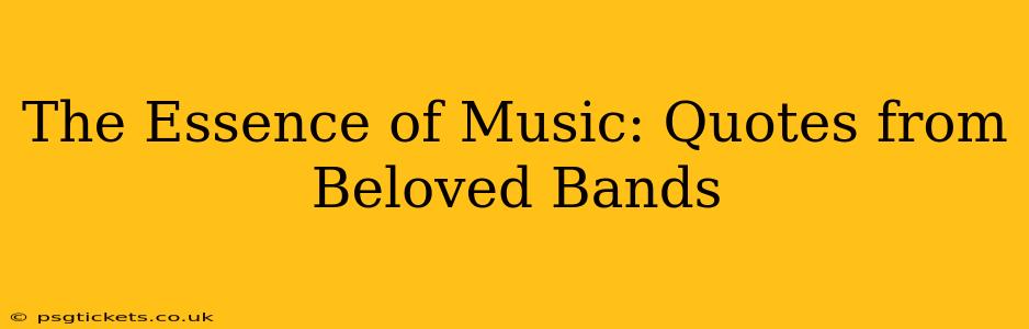 The Essence of Music: Quotes from Beloved Bands