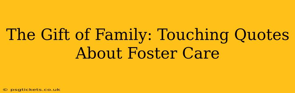 The Gift of Family: Touching Quotes About Foster Care