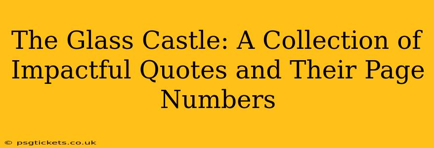 The Glass Castle: A Collection of Impactful Quotes and Their Page Numbers