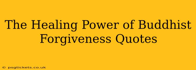 The Healing Power of Buddhist Forgiveness Quotes