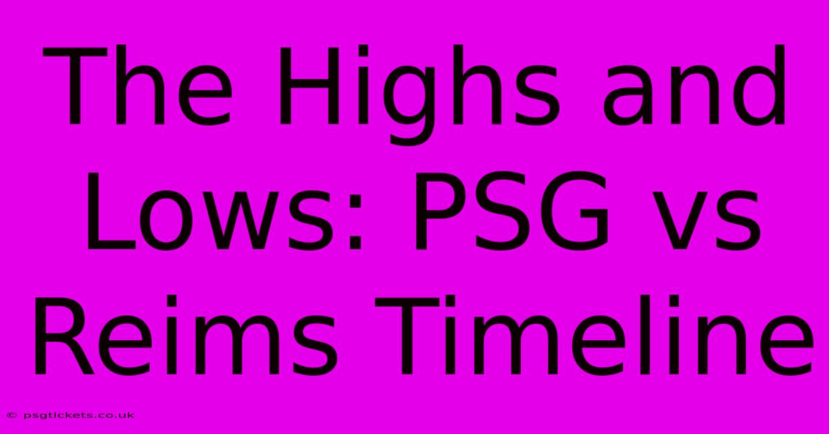 The Highs And Lows: PSG Vs Reims Timeline