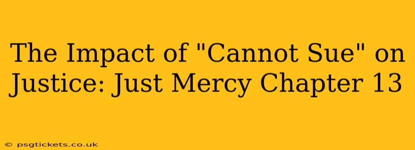 The Impact of "Cannot Sue" on Justice: Just Mercy Chapter 13