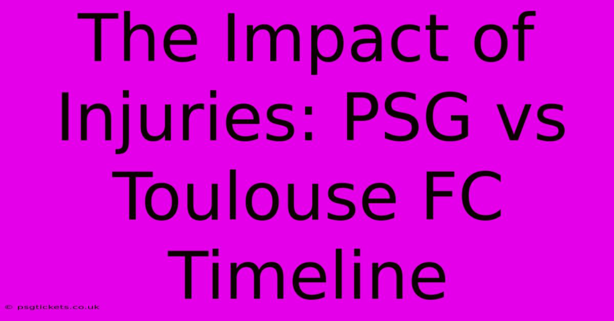 The Impact Of Injuries: PSG Vs Toulouse FC Timeline