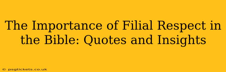 The Importance of Filial Respect in the Bible: Quotes and Insights