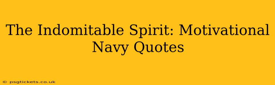 The Indomitable Spirit: Motivational Navy Quotes