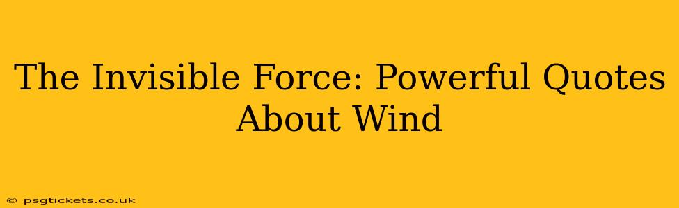 The Invisible Force: Powerful Quotes About Wind