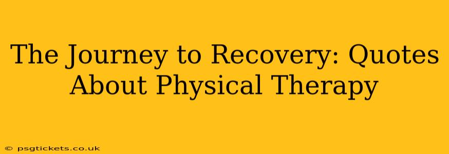 The Journey to Recovery: Quotes About Physical Therapy